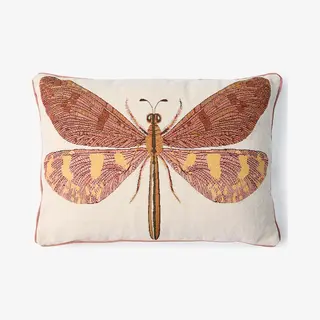Sissy-Boy Oranje Jacquard Kussen Dragonfly