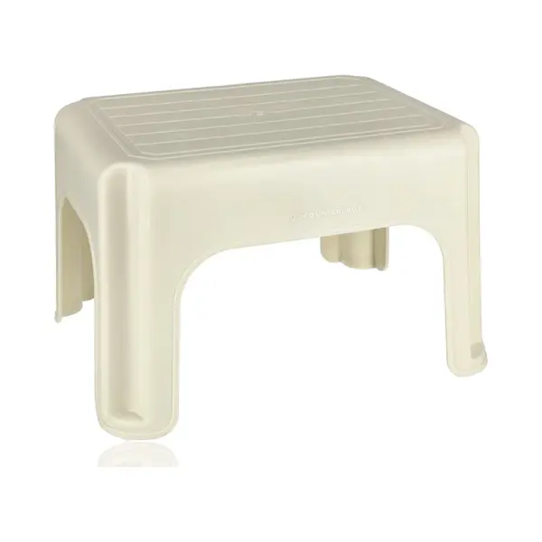 discountershop Opstapkrukje Volwassenen Wit/Crème – 120 Kg Draagkracht – Antislip Krukje 38x29x24 Cm – Lichtgewicht Opstapje Voor Camping, Camper, Keuken & thumbnail
