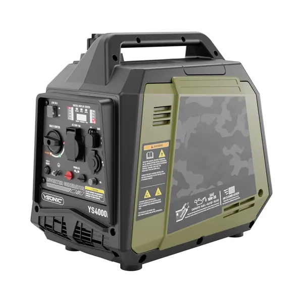 Ysonic YS4000i Inverter Generator - Aggregaat - 3.3KW - 230V Benzine Stroomgenerator - 2x Usb - Autolader En Parallel Poort - Fluisterstil 62 Db - thumbnail
