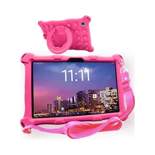 AngelTech Kinder Tablet Xl Pro Ii – Android 16 – 10 Zoll Hd – 6 + 8 Gb Ram – 128 + 64 Gb Rom – Octa 8 Core (Rosa)