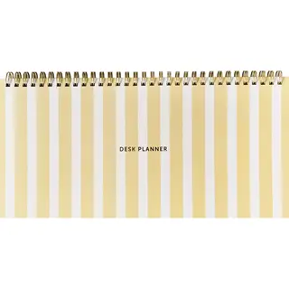 A-Journal Fabrique Deskplanner Gestreept - Geel Wit