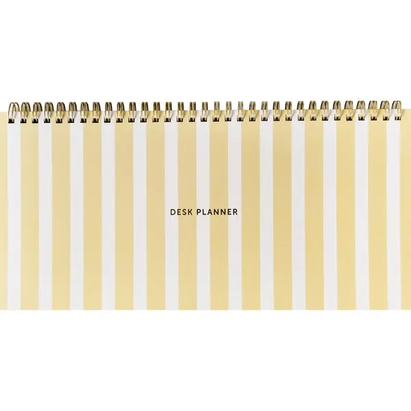 A-Journal Fabrique Deskplanner Gestreept - Geel Wit thumbnail