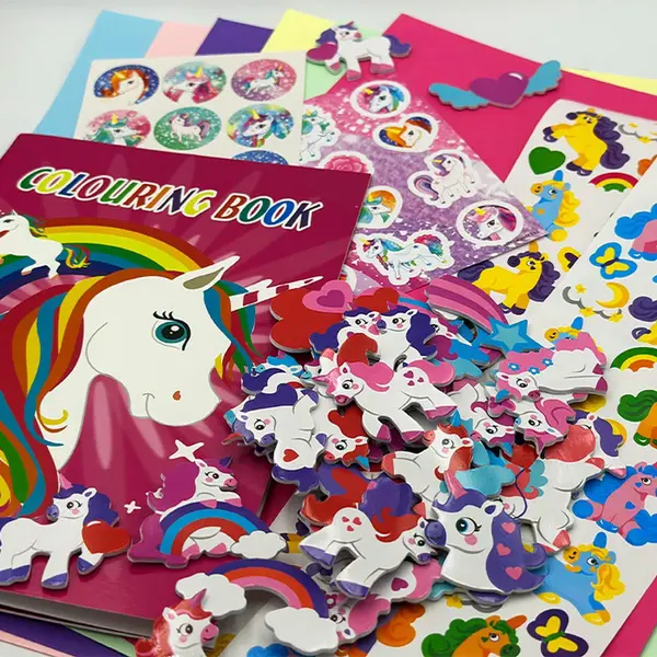 De Allerleukste Stickers.nl Stickerpakket Eenhoorn/Unicorns Klein - Eenhoorn Stickers - Cadeau Voor Meisjes - Eenhoorn Stickervellen - Eenhoorn Foamstickers thumbnail