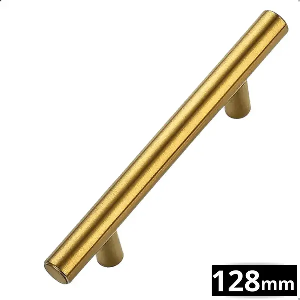 By Mjm Handgreep Goud Rvs - Handgreep Goud 128mm - Handgrepen - Handgreep Keuken - Meubelbeslag - Handgrepen Keukenkastjes - Handgrepen Kast - thumbnail
