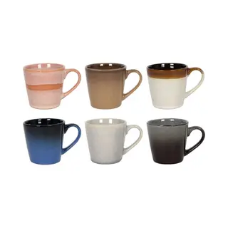 Dutch Kitchen Koffiemokken Earth - 200 Ml - Met Oor - 6 Stuks - Aardewerk