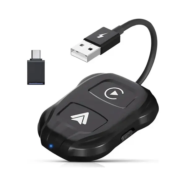 CarMe Luxe 2-in-1 Auto-Dongle - Drahtloses CarPlay & Android Auto - Modell 2024 - Schwarz thumbnail