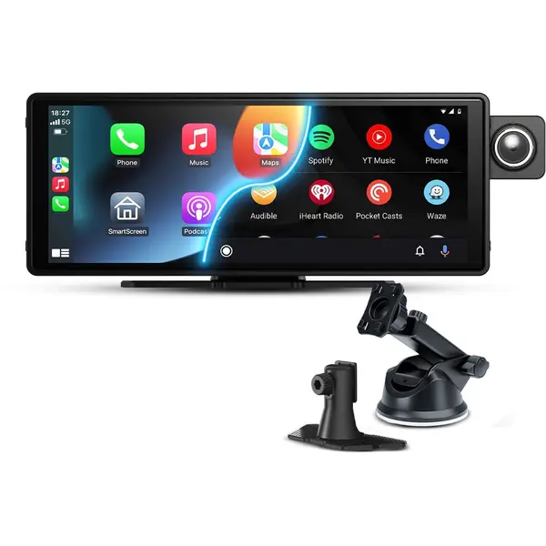 CarMe CarPlay Bildschirm 10 Zoll - Mit Integrierter Dashcam - Inklusive Sd-Karte - Apple CarPlay & Android Auto (Wireless) - Touchscreen - thumbnail