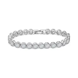 Juwelium Armband + Flowerbox Geschenkset | Luxe Ronde Tennisarmband Met Zirkonia | Perfect Cadeau Voor Vrouw, Vriendin, Moeder, Dochter