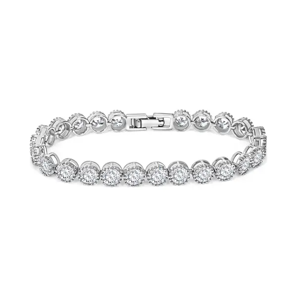 Juwelium Armband + Houten Doos & Teddybeer Geschenkset | Luxe Ronde Tennisarmband Met Zirkonia | Perfect Cadeau Voor Vrouw, Vriendin, Moeder, Dochter thumbnail