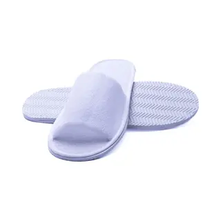 Nesto's® Hotel Slippers - Wegwerp Pantoffels - Gasten Sloffen - Sauna - Wellness - Spa - Badstof - Open Neus - Maat 43-47 - Wit