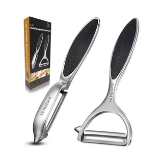 Hi Nature™ Schäler Set 2-teilig | Hochwertiger Kartoffelschäler & Gemüseschäler Aus Edelstahl, Rostfrei Und Spülmaschinengeeignet | Perfekter