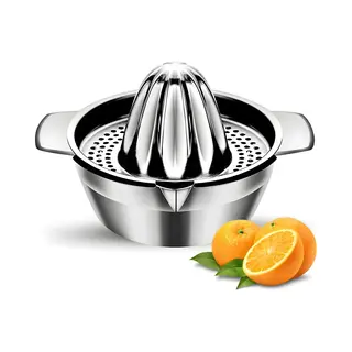 Hi Nature™ Robuuste Kwaliteit Citroenpers | Limoenpers Met Bakje - Handmatige Citruspers - Lemon Squeezer - Citrusknijper - Fruitpers -