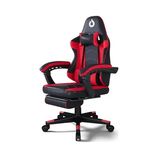 Stane Gaming-Stuhl – Ergonomischer Gaming-Stuhl Mit Ausziehbarer Fußstütze [Robustes 5-Stern-Fußkreuz Mit Um 360° Drehbaren Rollen] – Gaming
