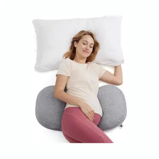 Vulpes Goods® BabyCare - Zwangerschapskussen - 3-in-1 W-vormig Design - Aanpasbaar - Oeko Tex® Gecertificeerd - Wit