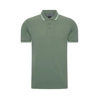 Mario Russo Polo Shirt Edward - Polo Shirt Heren - Poloshirts Heren - Katoen - Eend Groen
