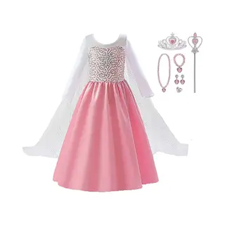 Frozen Elsa - Het Betere Merk Prinsessenjurk Meisje - Prinsessen Verkleedkleding - Maat 92/98 - Inclusief Prinsessen Accessoireset - Tiara - Juwelen