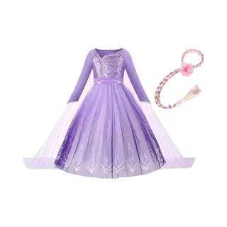 Frozen Verkleedkleding - Prinsessenjurk Meisje - Elsa Jurk - Het Betere Merk - Haarband - Haarvlecht - Maat 92/98 (100) - Cadeau Meisje -