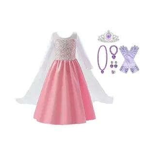 Frozen Elsa - Prinsessenjurk Meisje - Prinsessen Speelgoed - Meisjes Speelgoed - Prinsessen Verkleedkleding - Het Betere Merk - Roze Jurk - Maat