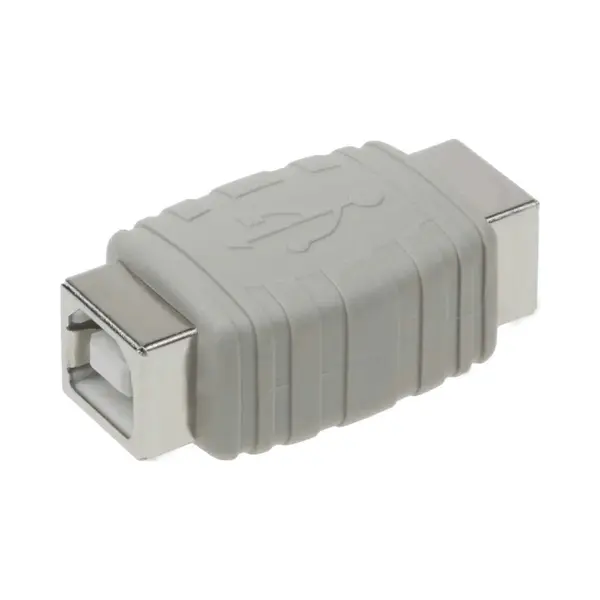 Deltaco Usb-64 Usb B Female Naar Usb B Female Adapter - Usb 2.0 - Grijs thumbnail