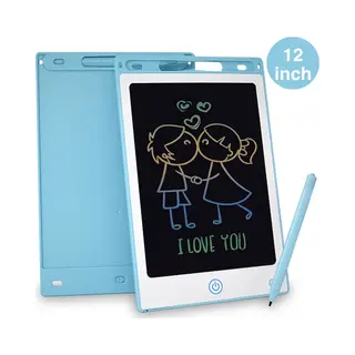 Tekenbord Kinderen Kiraal - Tekentablet - Lcd Tekentablet Kinderen - Grafische Tablet Kinderen - Kindertablet Blauw - 12 Inch
