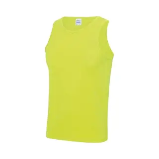 AWDis Hoods Sport Singlet/hemd Neon Geel Voor Heren - Hardloopshirts/sportshirts - Sporten/hardlopen/fitness/bodybuilding - Sportkleding Top Neon Geel Voor Mannen