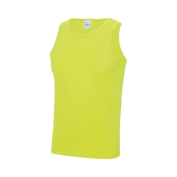 AWDis Hoods Sport Singlet/hemd Neon Geel Voor Heren - Hardloopshirts/sportshirts - Sporten/hardlopen/fitness/bodybuilding - Sportkleding Top Neon Geel Voor Mannen thumbnail
