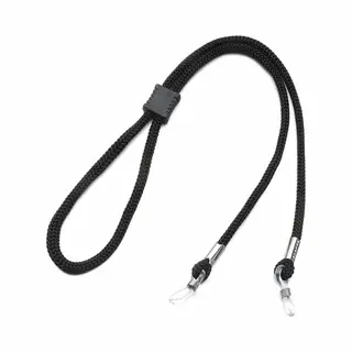 Fako Bijoux® - Nylon Brillenkoord Dik - Classic - 5mm - 66cm - Verstelbaar Brillenkoord - Brilband - Zwart