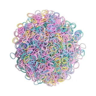 Fako Fashion 1000x Gekleurde Mini Elastiekjes - Haarelastiekjes - Paardenelastiekjes - Meisjes - Baby - Kinderen - Haar Elastiekjes - Elastiek - Extra Sterk - Neon