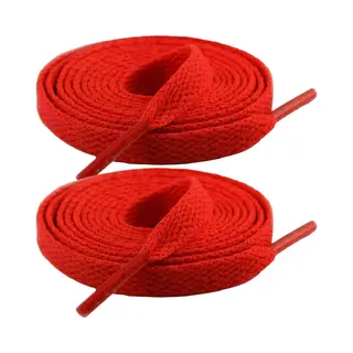 Fako Fashion - Schoenveters - Veters - Plat - 8mm - 120cm - 1 Paar - 2 Stuks - Rood