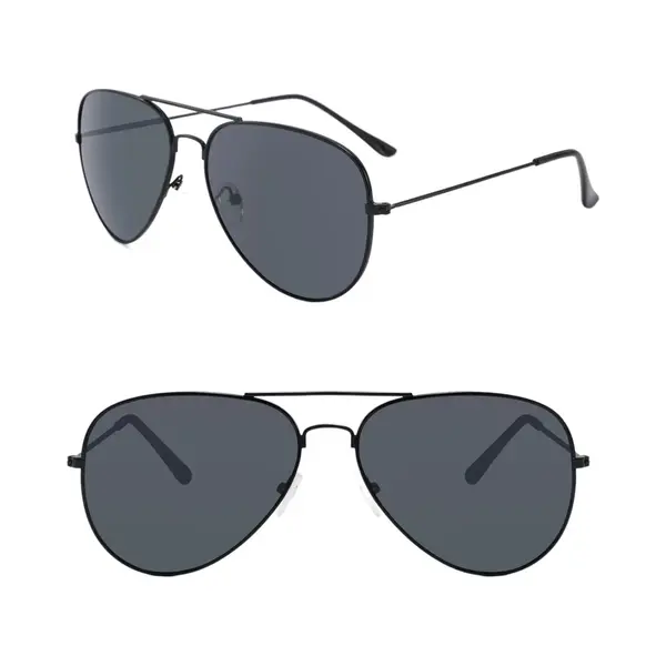 Fako Sunglasses® - Kinder Pilotenbril - Piloot Zonnebril - Jongens Zonnebril - Meisjes Zonnebril - Zwart thumbnail