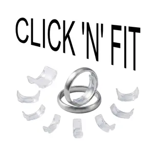 Fako Bijoux - Ringverkleiner Set Click 'n' Fit Halfrond - Tpu - Ring Verkleiner - 8 Verschillende Maten - Transparant