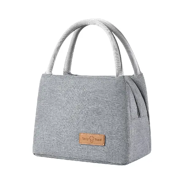 Rainbecom - Koeltassen - Lunchtas – 19x27x16 Cm - 7 Liter - Grijs - Isolatie - 300D Kationisch Polyester - Handvat Riem - Koeltas - Lunch Bag - thumbnail