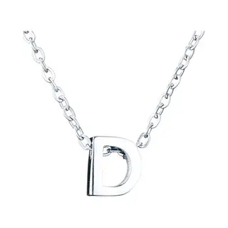 Initiaal Ketting Met Letter D Zilverkleurig - Naam Ketting Cadeau - Geluksketting Op Kaartje - Pax Amare