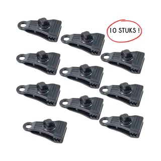 S4D® - Heavy Duty Zeilklemmen - Doekklem - Zeilbinders - 10 Stuks - Extra Breed Voor Een Sterkere Bevestiging