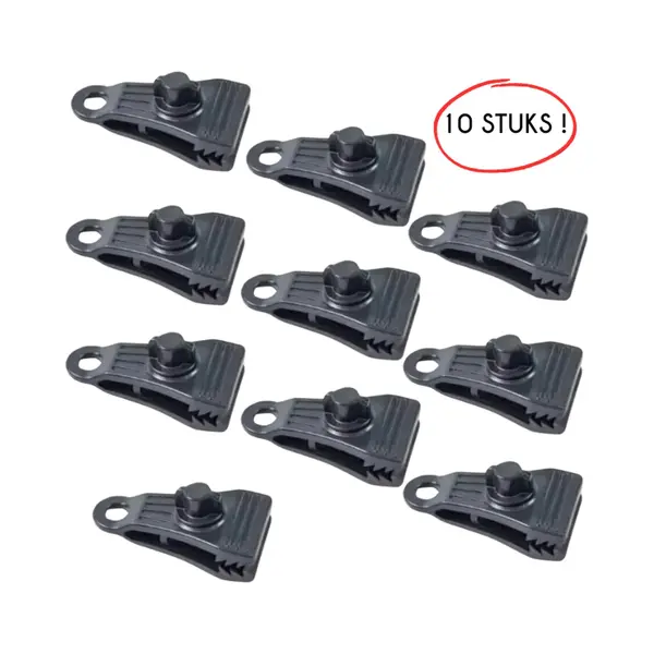 S4D® - Heavy Duty Zeilklemmen - Doekklem - Zeilbinders - 10 Stuks - Extra Breed Voor Een Sterkere Bevestiging thumbnail