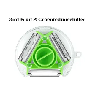 Waledano® Groentesnijder - 3 In 1 Schiller - Groenteschiller - Fruitschiller - Dunschiller - Schilmes - Keuken - Aardappelschilmesje - Rvs -