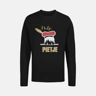 Starry Indigo Sinterklaas | Pietje T-shirt Met Glittert | Meisjes | Jongens | Unisex | Zwart | Maat 110/116