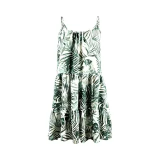 Starry Indigo Meisjes / Kinder Zomerjurken | Strandjurken | Wit Palmblad | Bloemen | Maat 164/Xxs