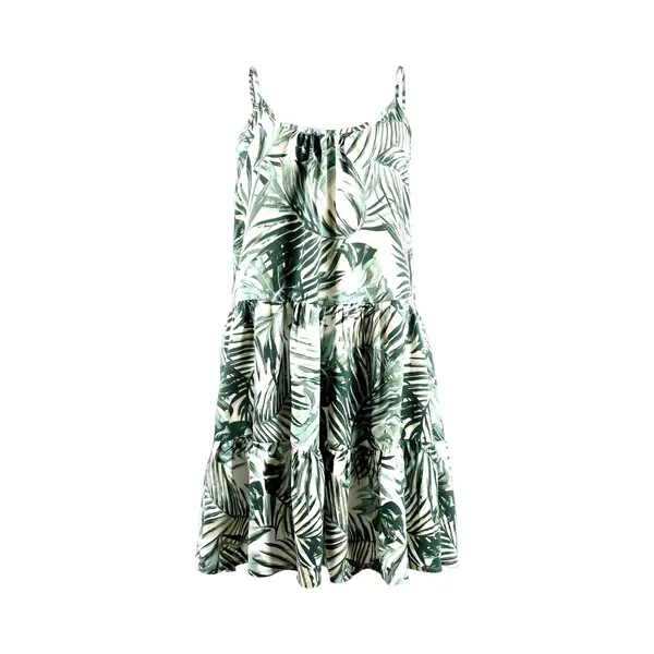 Starry Indigo Dames Zomerjurken | Strandjurken | Wit Palmblad | Bloemen | Maat L/40 thumbnail