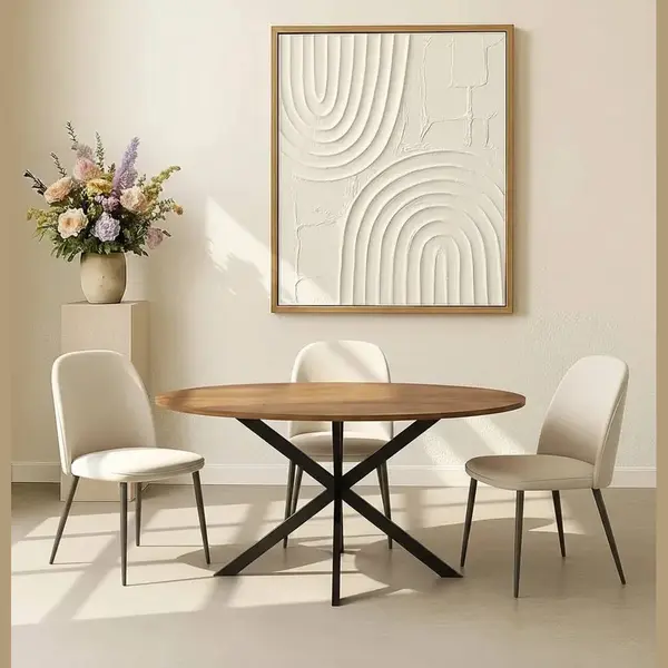 Lizzely Garden & Living Eettafel Ovaal 160cm Rato Bruin Ovale Tafel Mdf Eetkamertafel thumbnail