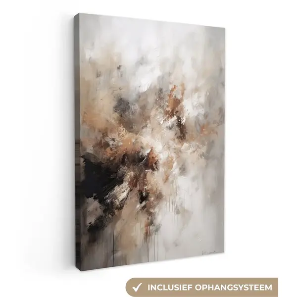 OneMillionCanvasses Canvas Schilderij 40x60 Cm - Abstract Schilderijen Op Canvas - Kamer Decoratie Accessoires - Moderne Schilderijen Woonkamer - Wanddecoratie Slaapkamer thumbnail