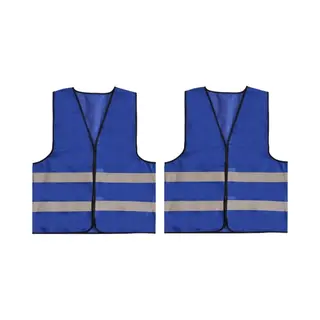 Doodadeals® - 2x Veiligheidshesje Voor Kind – Veiligheidsvest Kinderen – Auto – Blauwe Hesjes