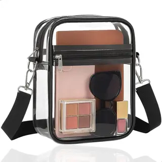 Boncy® Doorzichtige Crossbody Schoudertas - Dames & Heren - Crossover Slingbag Nektasje - Schoudertassen Crossbodytassen Sling Bag - Rugzak Nektas Of