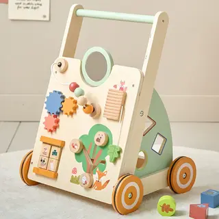 Petite Amelie Petite Amélie Activiteiten Loopwagen Forêt – Stimuleert Motorische Ontwikkeling & Hand-oogcoördinatie – Babywalker Met Rubberen Wielen –