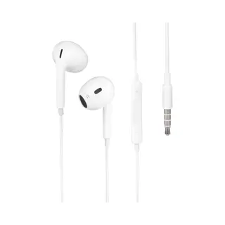 Nuvance Oortjes Met Draad - 3.5mm Jack Aansluiting - In-Ear Oordopjes Met Draad - Oortjes Met Draad En Microfoon - Wit
