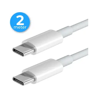 Nuvance Usb C Naar Usb C Kabel - 2 Meter - Usb-C Kabels - Snellader - 480Mb/ps Data - Usb C Oplader - 60W - Wit
