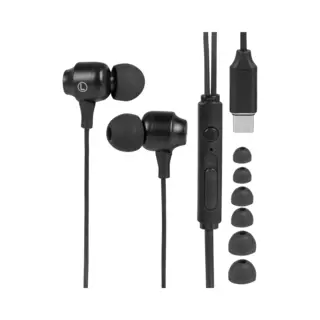 Nuvance - Oortjes Met Draad - Usb-C - Oordopjes Met Draad - In-Ear Oortjes Met Draad En Microfoon - Zwart