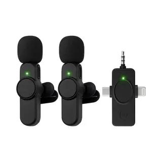 Nuvance Draadloze Microfoon - 2 Stuks - Geschikt Voor Smartphones - Lavalier - Microfoon Draadloos - Microfoons - Plug & Play