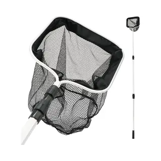 Eurocatch Kescher Pool Teichnetz - Robust - Teleskopstange 1, 80 M - Netzgröße 30x30 Cm - Schwarz