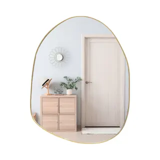 Misou Spiegel - Organische Vorm - Goud - 30x39cm - Wandspiegel - Wanddecoratie - Miroir Mural - Nova